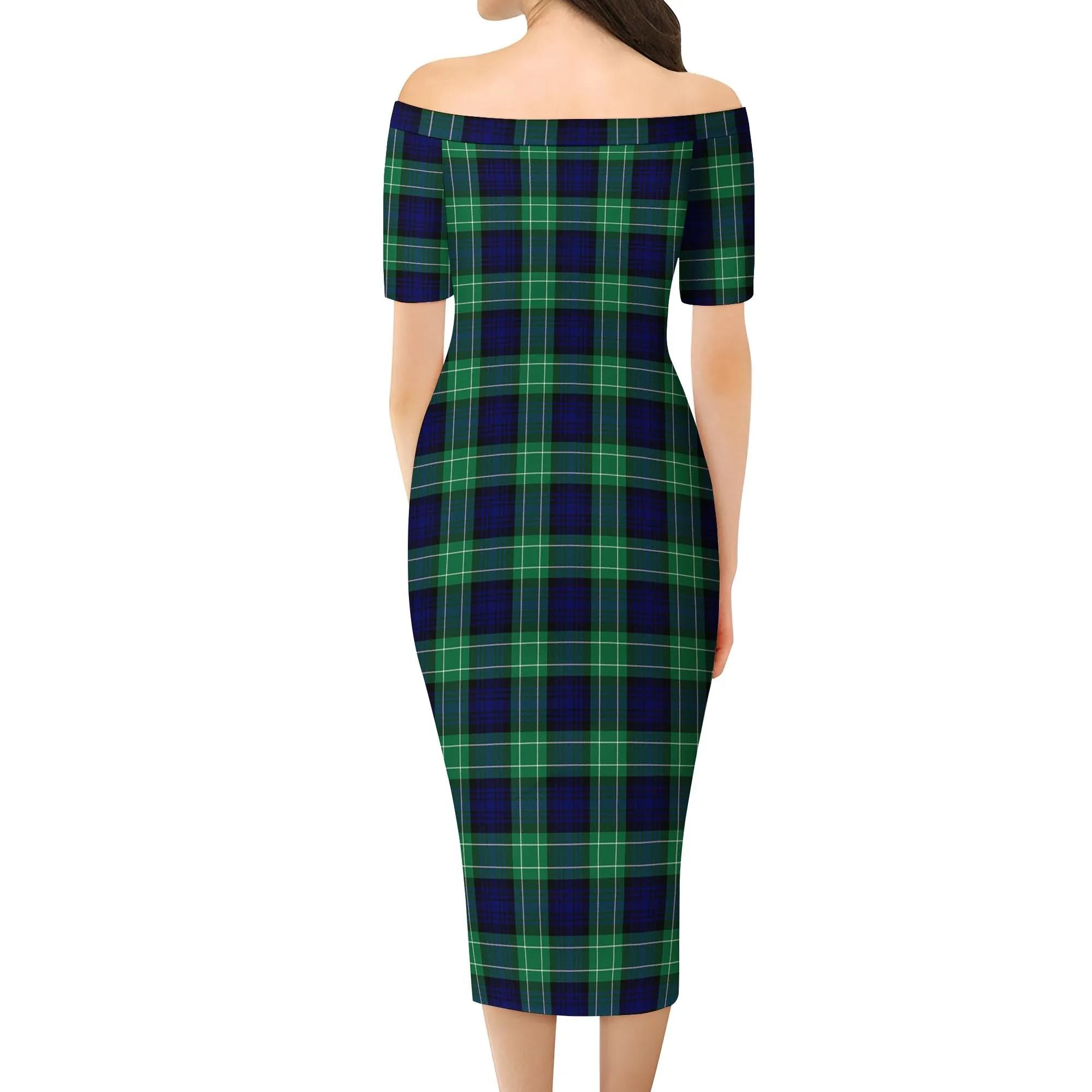 Abercrombie Tartan Off Shoulder Lady Dress