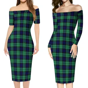 Abercrombie Tartan Off Shoulder Lady Dress