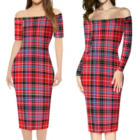 Aberdeen District Tartan Off Shoulder Lady Dress