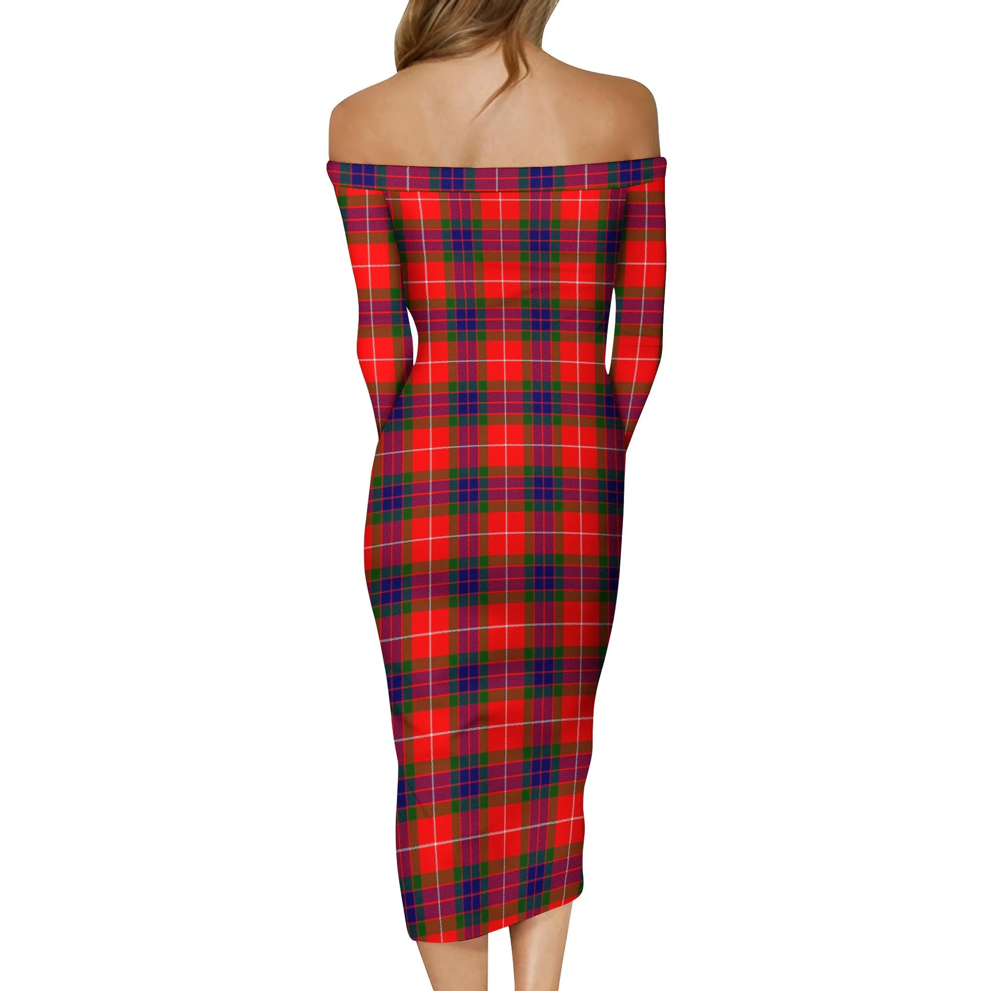 Abernethy Tartan Off Shoulder Lady Dress