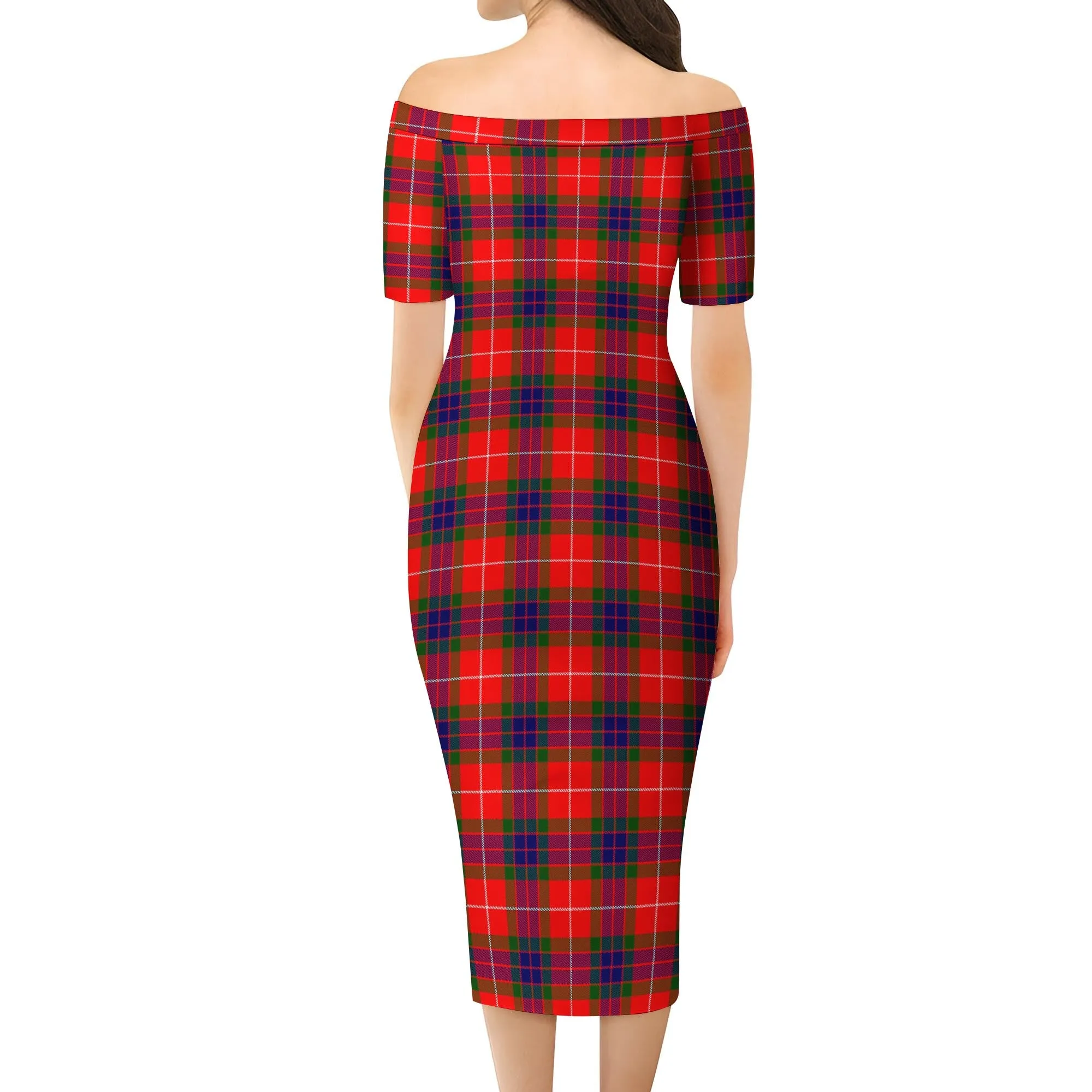 Abernethy Tartan Off Shoulder Lady Dress