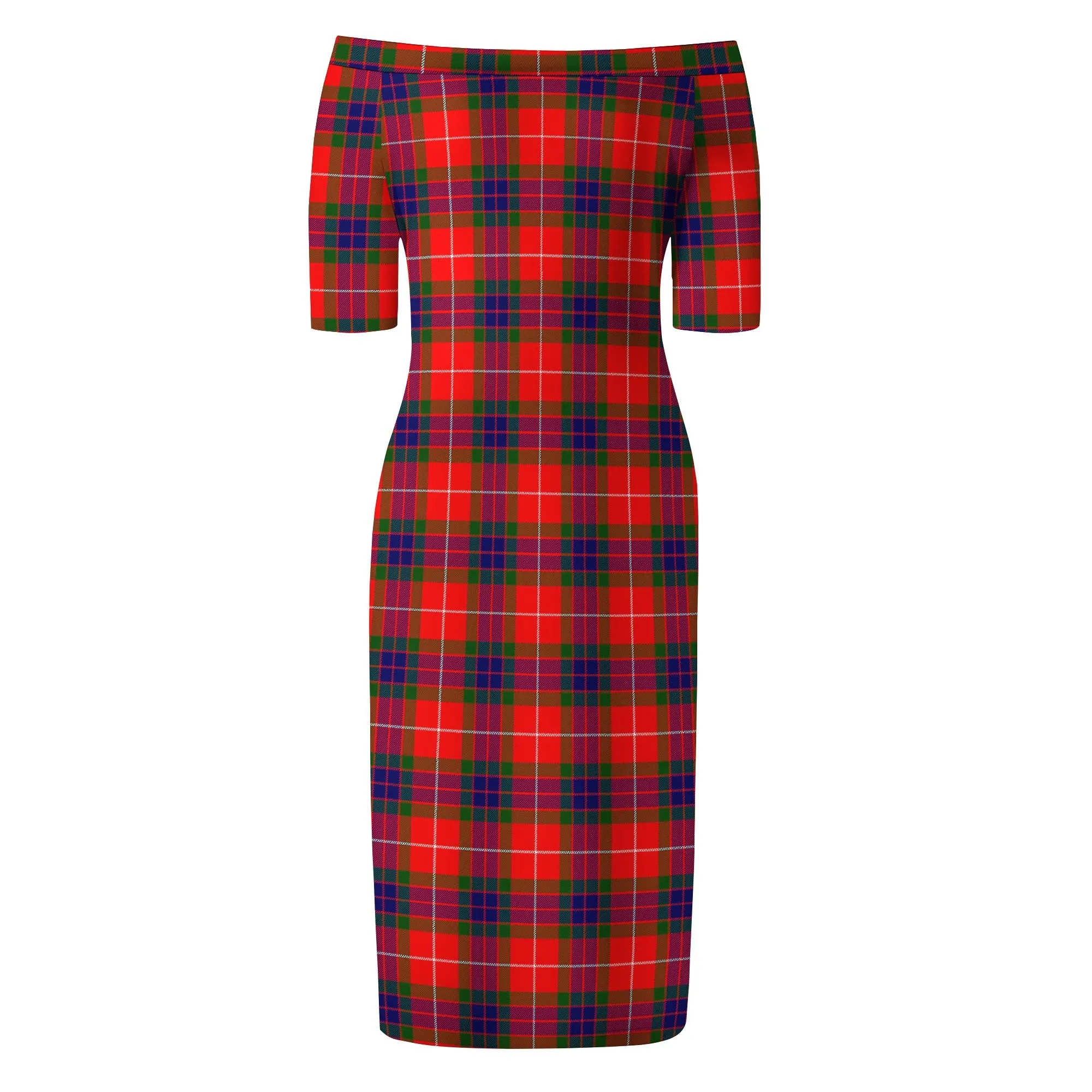 Abernethy Tartan Off Shoulder Lady Dress