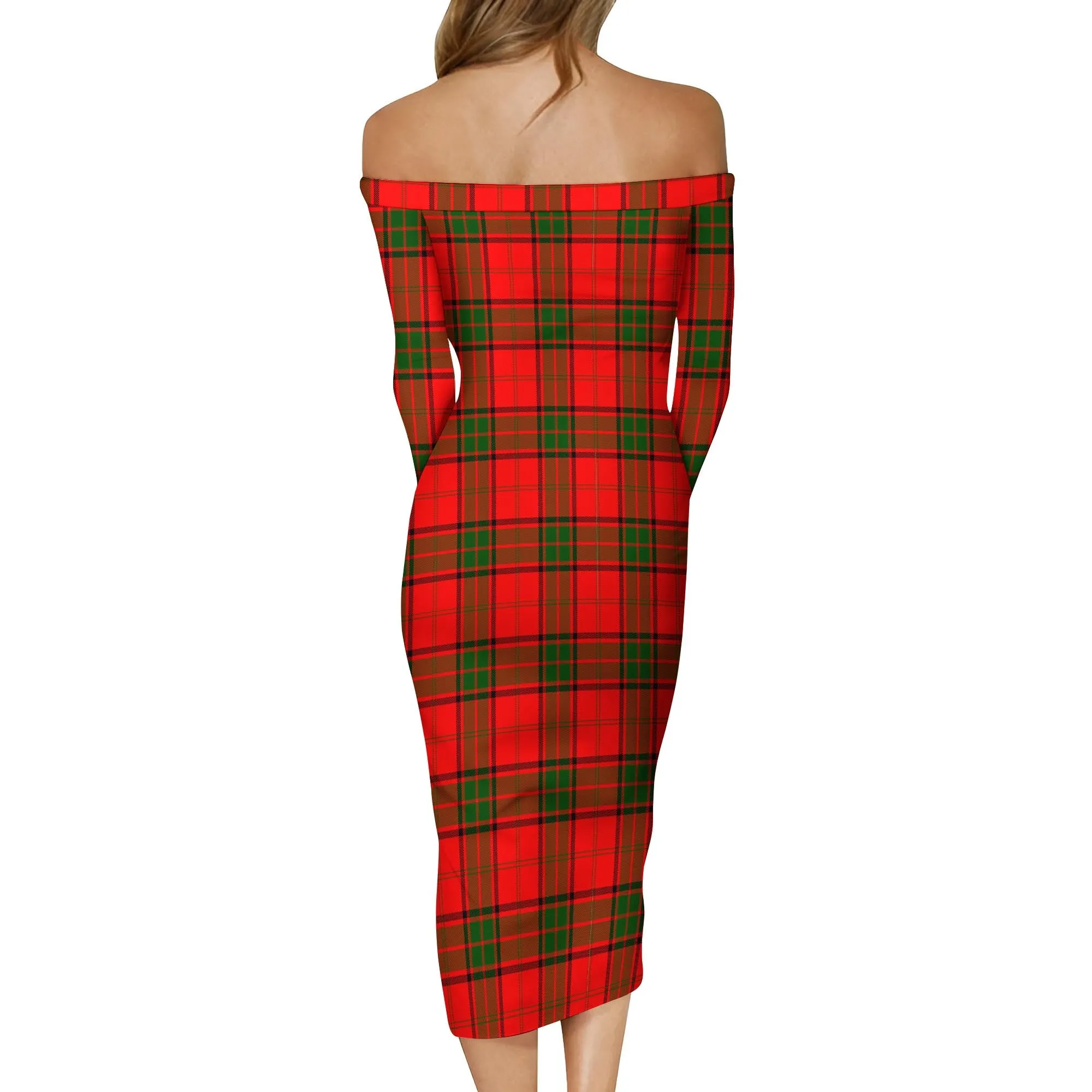 Adair Tartan Off Shoulder Lady Dress