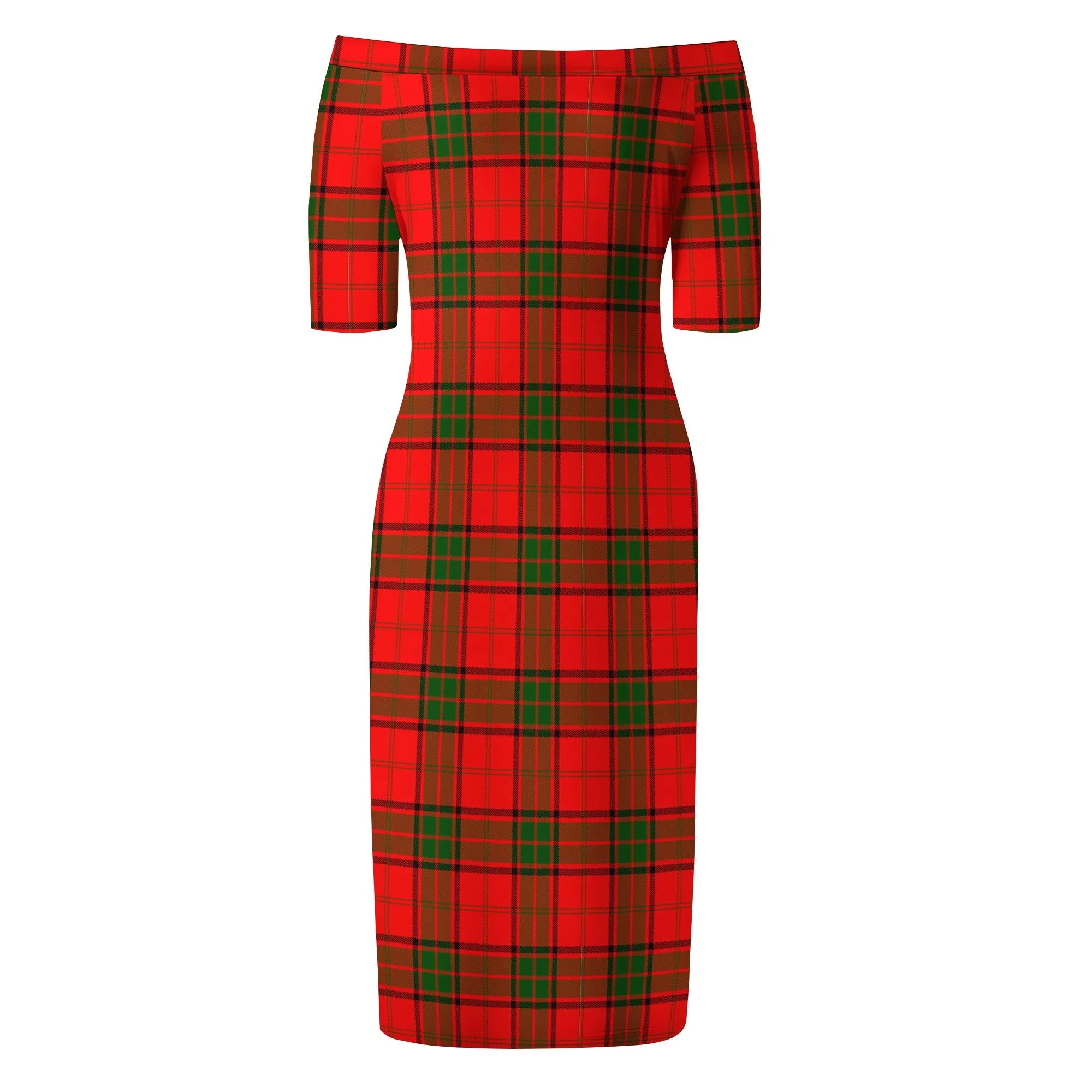 Adair Tartan Off Shoulder Lady Dress