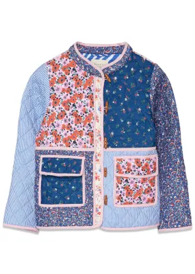 Adriane Quilted Cotton Jacket - Blue