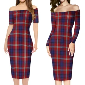 Ainslie Tartan Off Shoulder Lady Dress