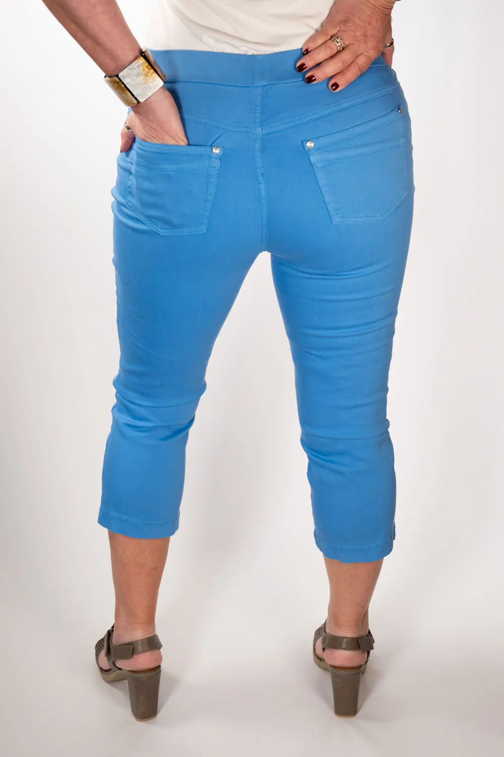 Anna Montana Jump In Capri Jeans (1016) - Blue