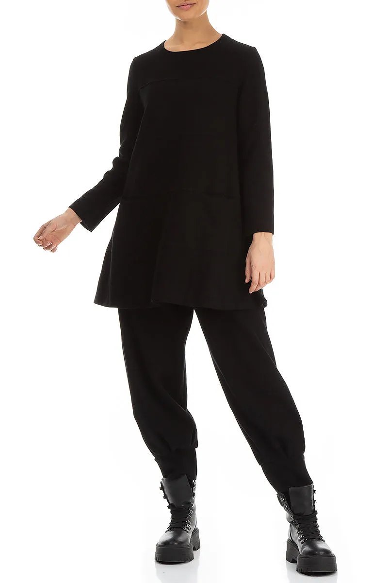 Black Cotton Jersey Tunic