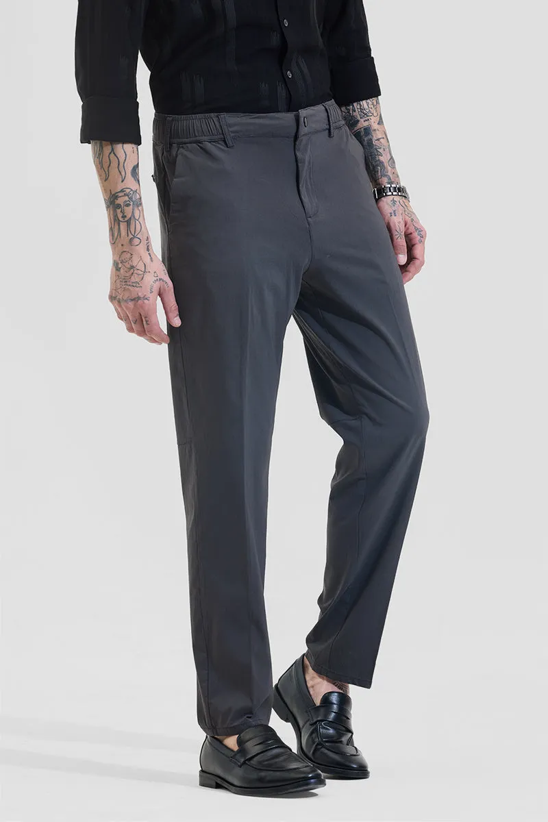 Black Slim Fit Stretchable Trousers