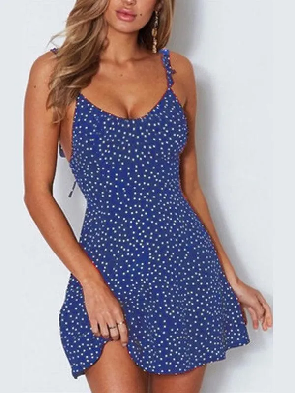 Boho Chic Polka Dot Lace Summer Dress - Effortless Elegance