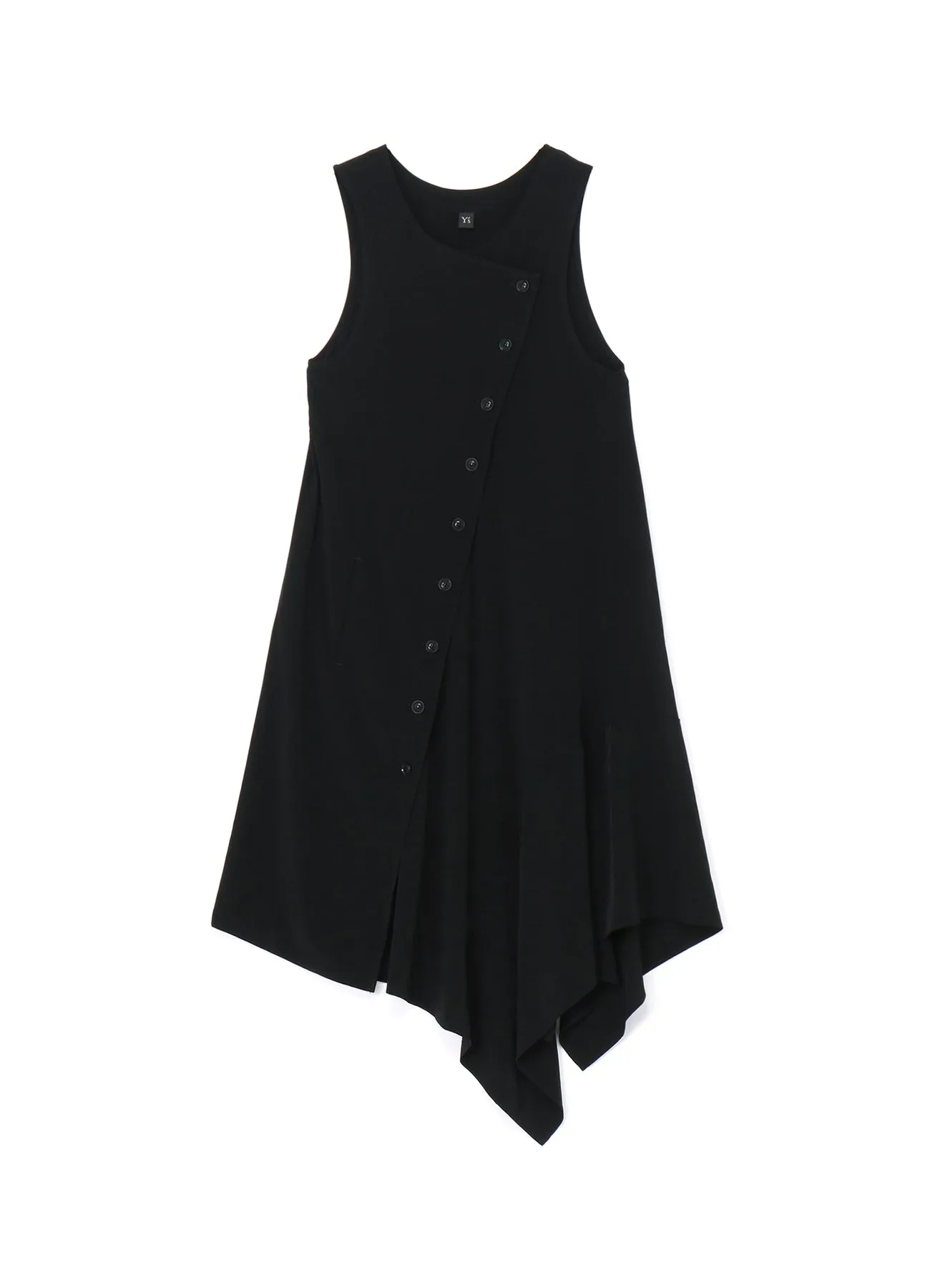 CREPE de CHINE DRESS WITH DIAGONAL BUTTONS