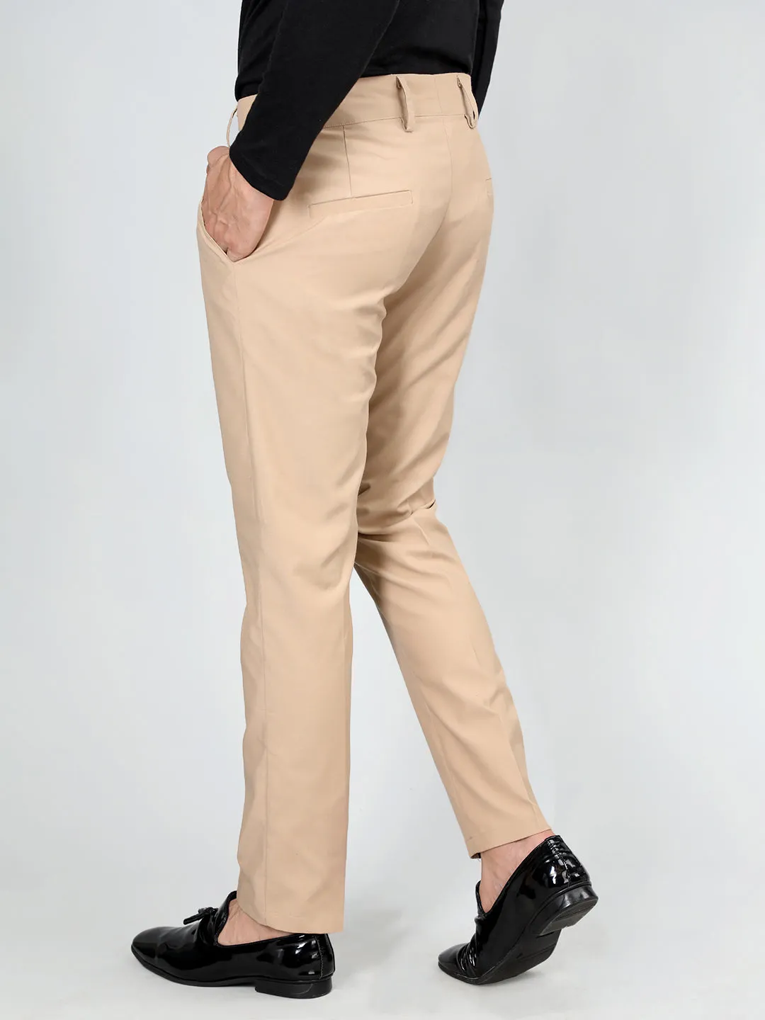 DLANXA Men Slim Fit Solid Regular Trouser