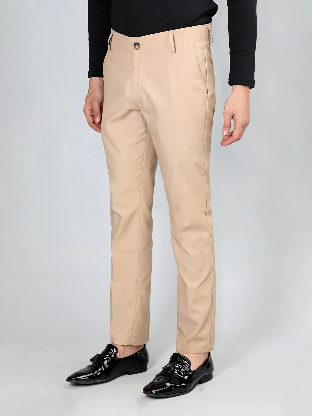 DLANXA Men Slim Fit Solid Regular Trouser