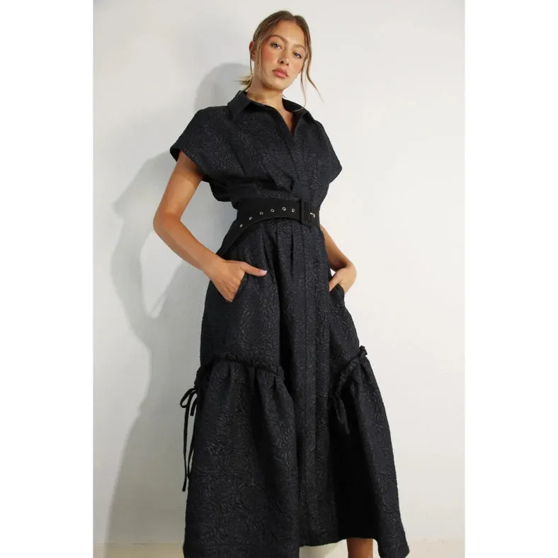 Embossed Long Dress