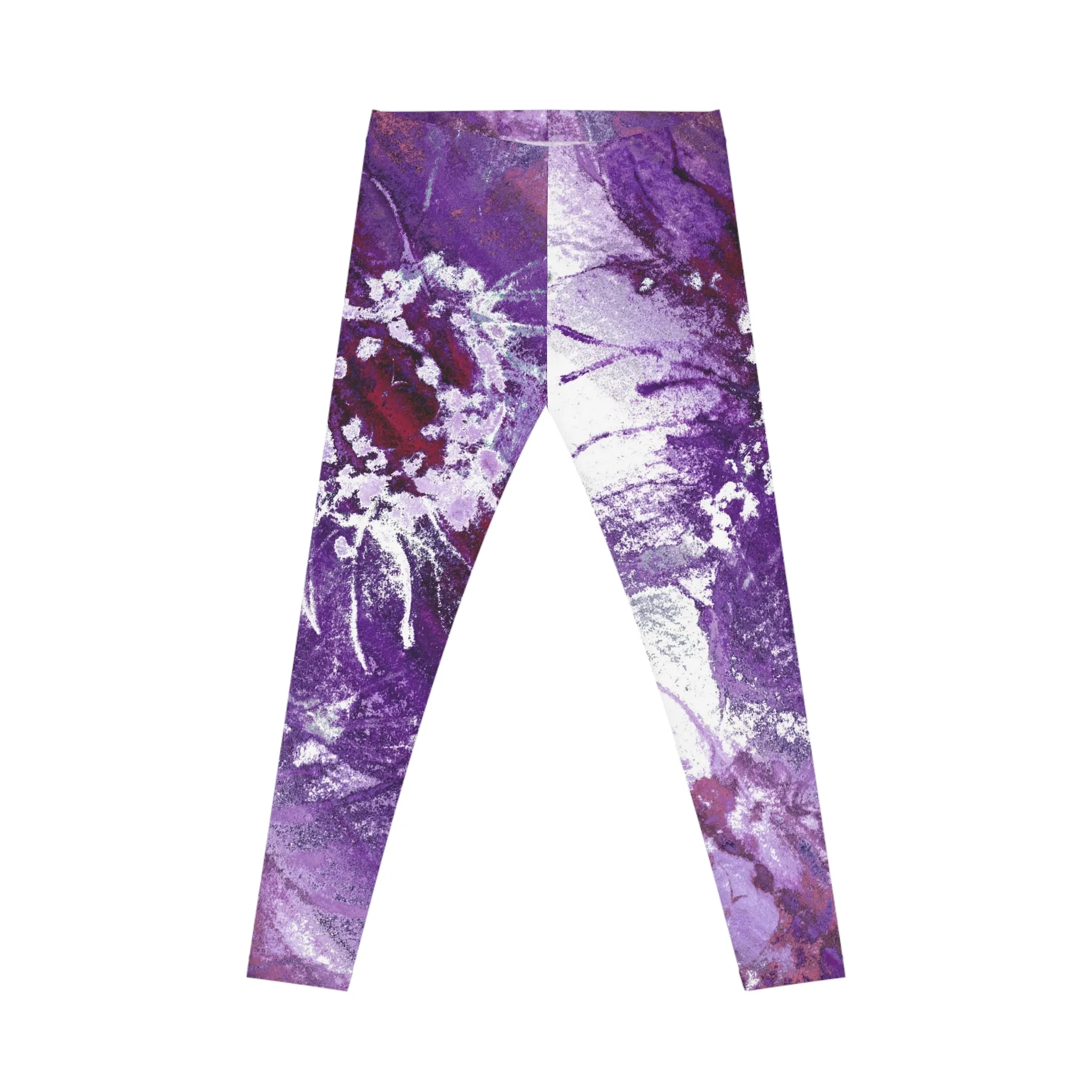 Floral Purple Women's Casual Leggings - Stylish, Comfortable, Perfect for Daily Wear