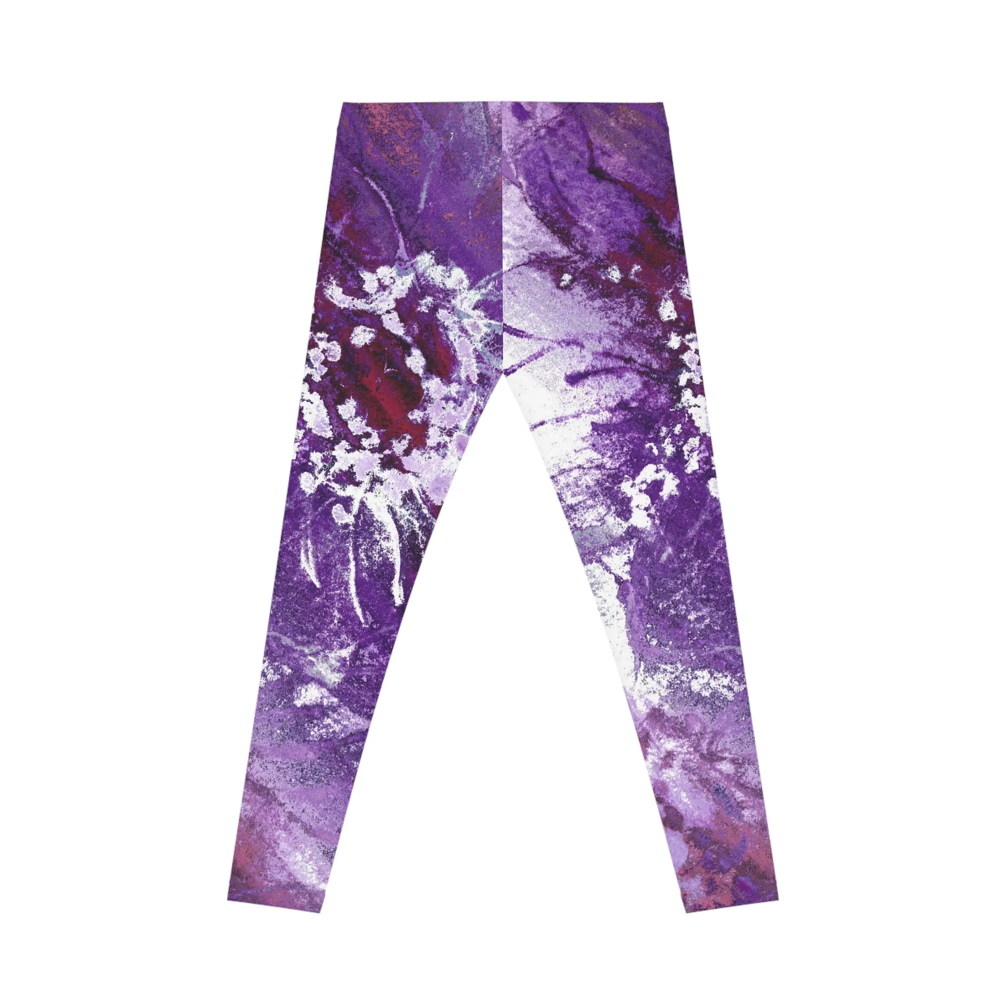 Floral Purple Women's Casual Leggings - Stylish, Comfortable, Perfect for Daily Wear