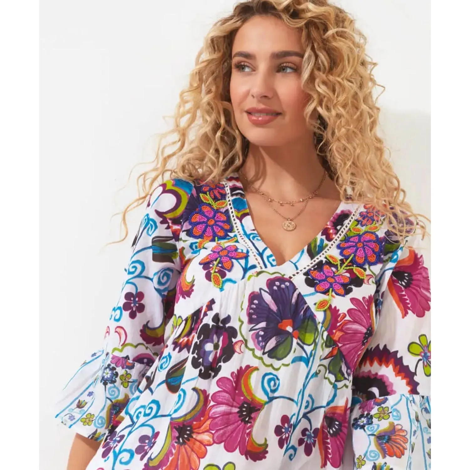 Joe Browns 12 Multi-Coloured Bold Beautiful Tunic Top