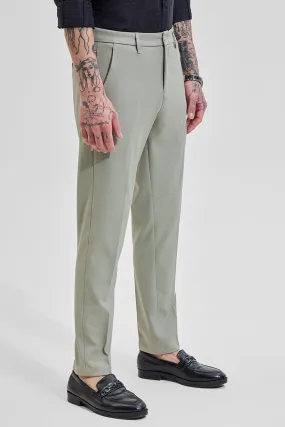 Light Green Stretch Slim Fit Trouser