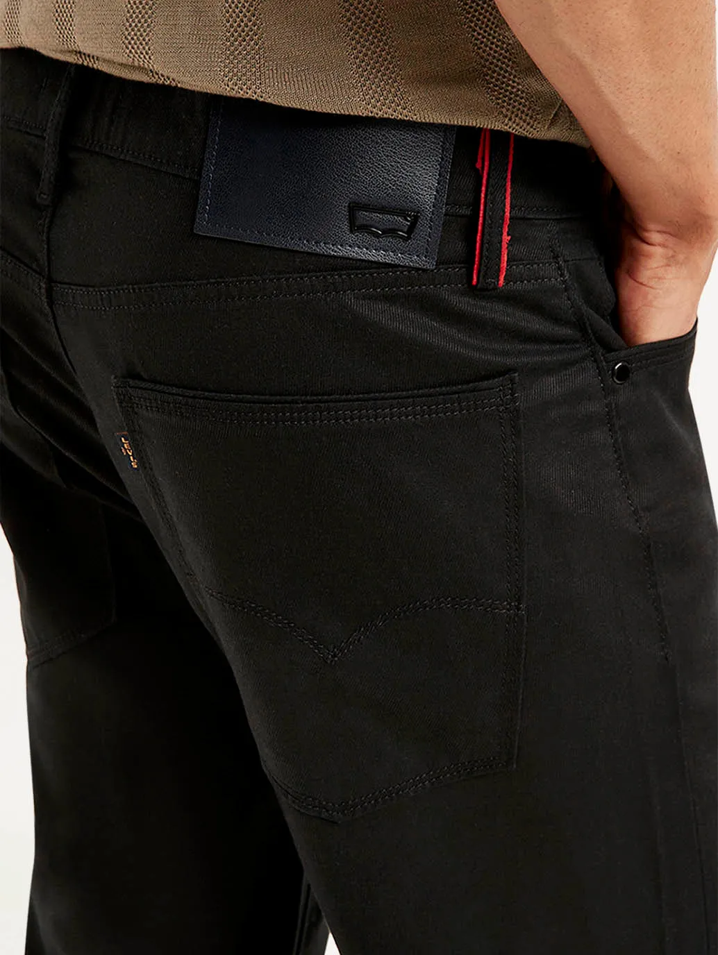 Men's Black Slim Fit Trousers