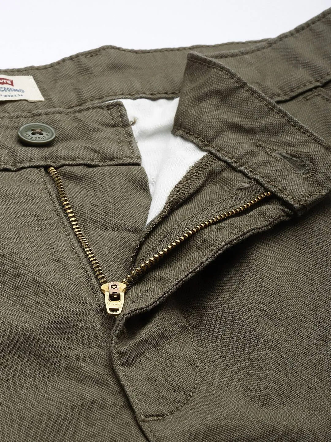 Men's Olive Slim Fit Chinos