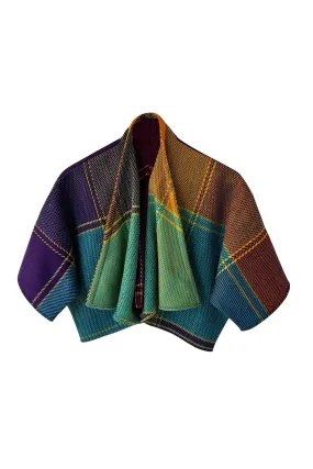 NEW! Plaid Wool Waterfall Bolero No.9