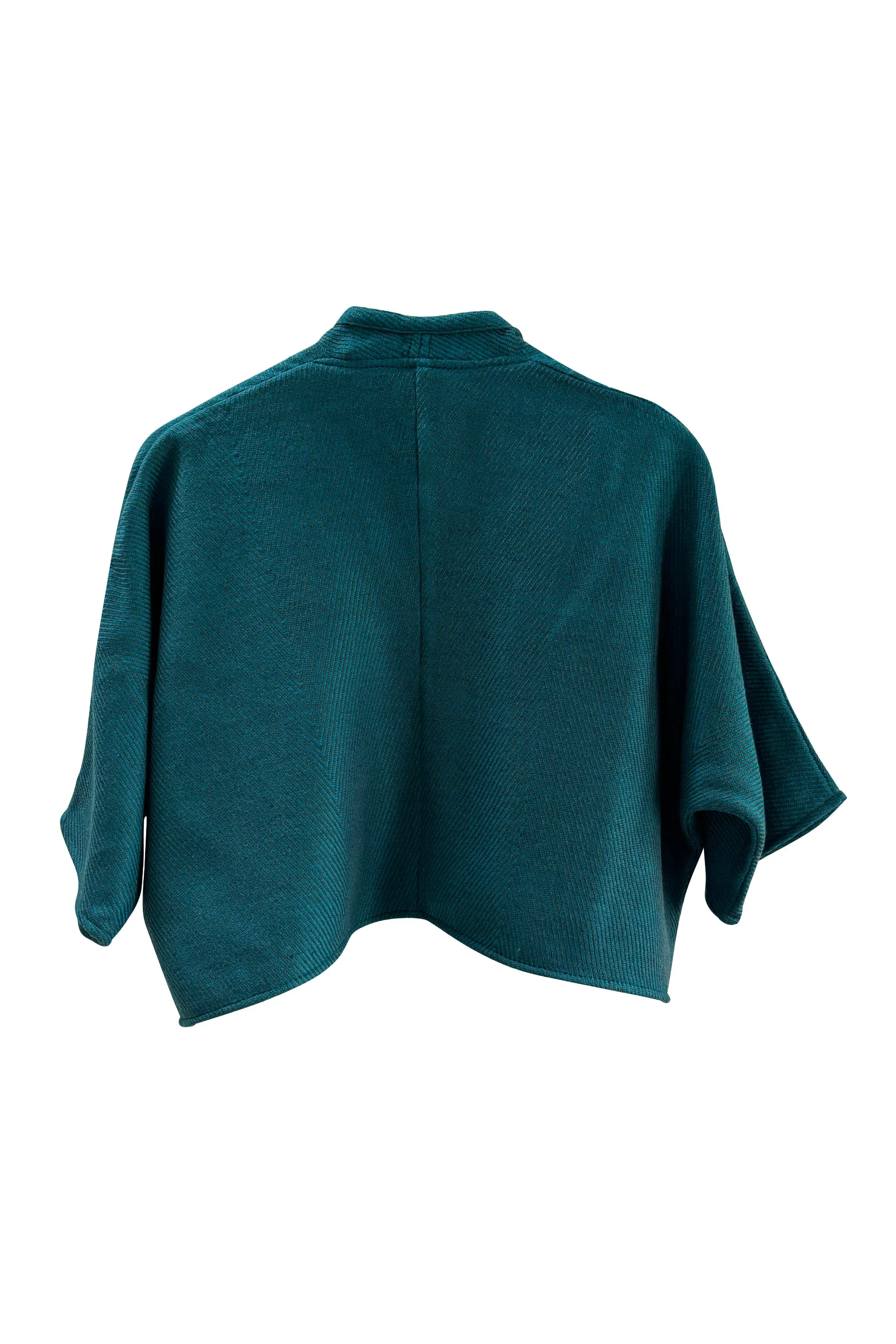 NEW! Wool Silk Waterfall Bolero Teal