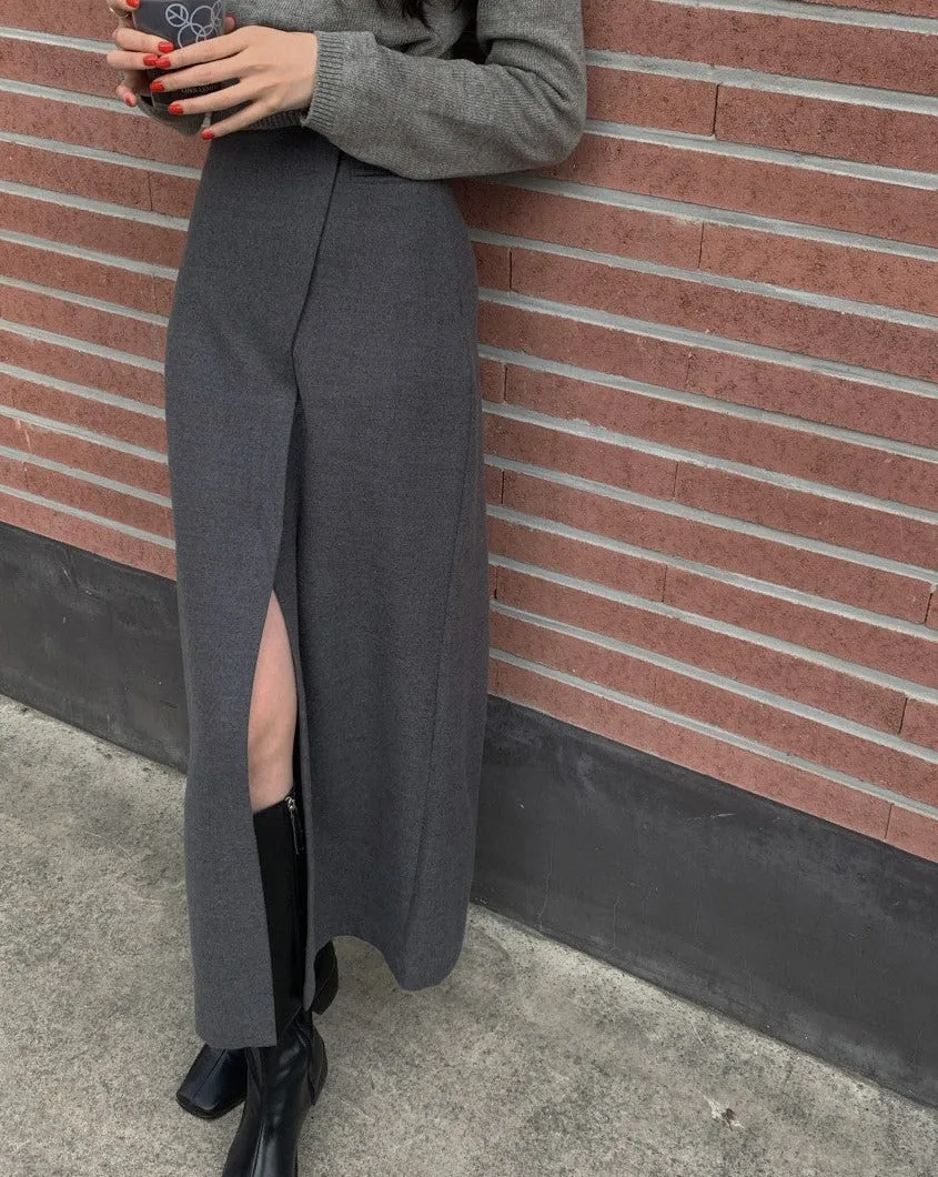 She's Effortless Slit Maxi Skirt