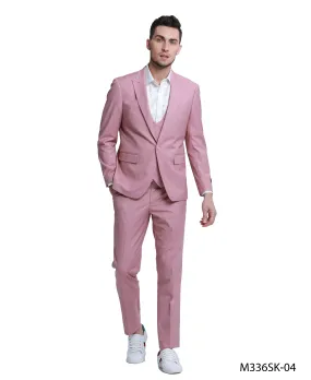 Tazio Skinny Fit Mauve 3 pc Suit