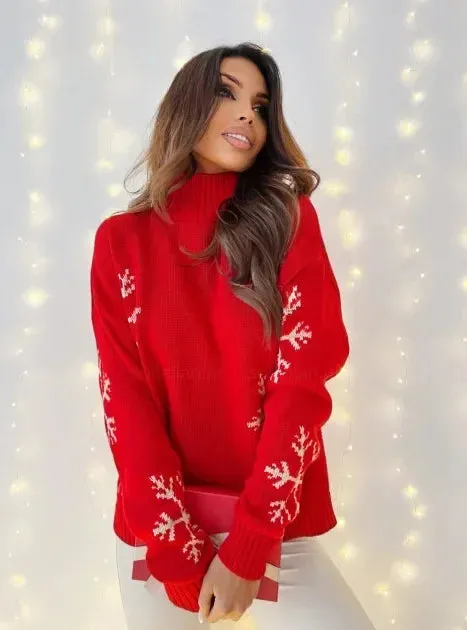 Trendy Knitted Holiday Sweater